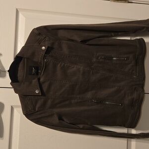 Womens Olive Green/brown Jean Jacket - Never Worn